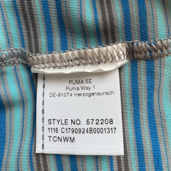 Puma Golf Pocket Polo Shirt Blue Stripes Men’s Size Medium - Picture 5 of 8